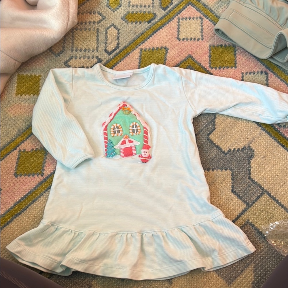 Squiggles by Charlie Gingerbread House Dress